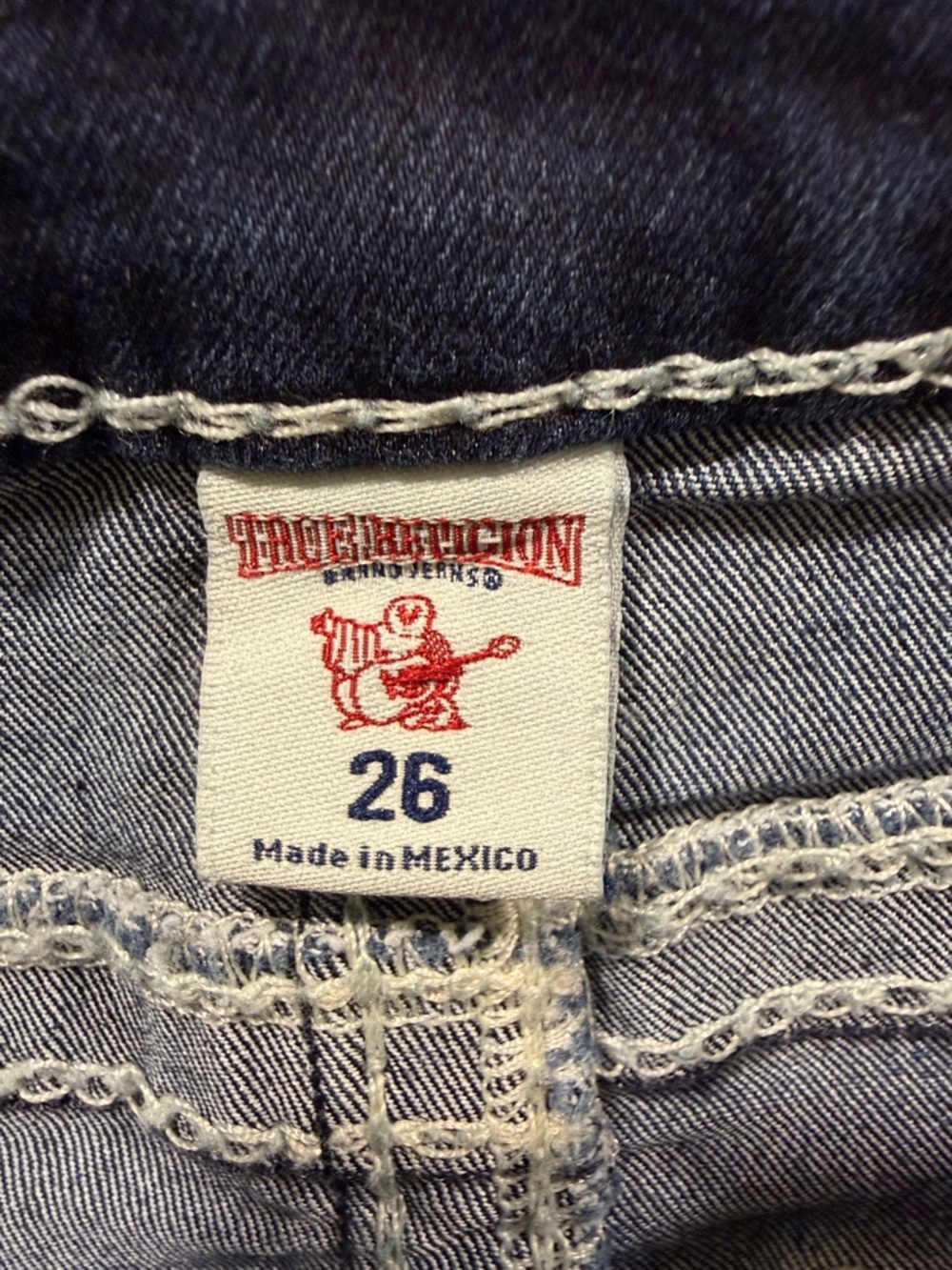 True Religion Halle High Rise Skinny Jeans Dark Wash Flap Pocket Big T 26 - Picture 6 of 16